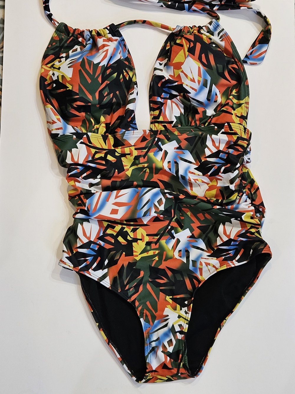 Tropical Print One-Piece Swimsuit